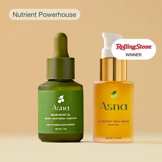 Amla BioVeda Beard Oil + 3 - IN - 1 Hair Oil - Asna Beauty