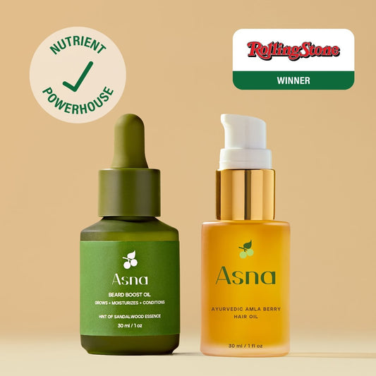 Amla BioVeda Beard Oil + 3 - IN - 1 Hair Oil - Asna Beauty